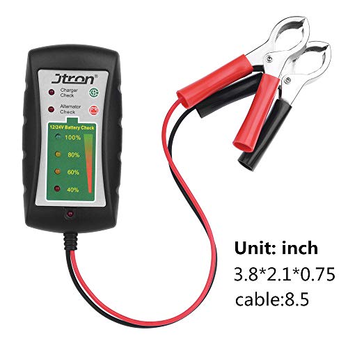 Dc12/24V Automotive Battery Tester Battery Check With Large Clamps Led Display Alternator Diagnostic Testers For Cars Motorcycles Trucks #TOP1