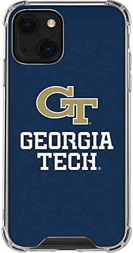Skinit Clear Phone Case Compatible with iPhone 13 - Officially Licensed Georgia Institute of Technology GT Blue Design