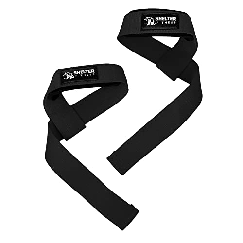 Shelter Fitness Weightlifting Straps - Premium Powerlifting Straps for Bodybuilding and Strength Training - Unisex - Enhance Your Workout Grip - Essential Gym Accessory