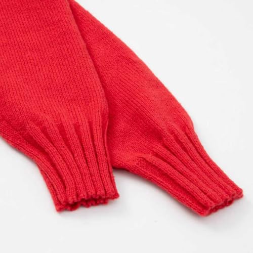 Beopjesk Women's V-Neck Christmas Knitted Sweaters Winter Vintage Merry and Bright Snowflake Xmas Holiday Pullover Tops (US, Alpha, Large, Regular, Regular, Red-1) by Beopjesk - Used condition - Image 6