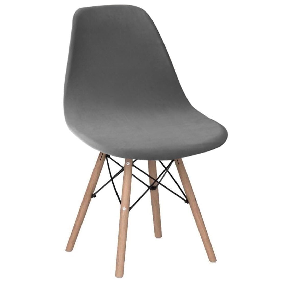 Buaogdvg Gris Foncé Velvet Scandinavian Chair Cover Set Of 1 Stretch Dining Room Chair Covers Washable Scandinavian Chair Protector Cover For Kitchen Home Hotel Pink(,Lot De 1)