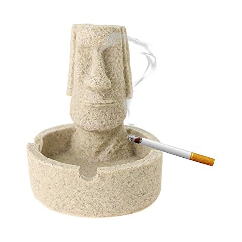 Winterworm Moai Head Statue Ashtray Gift Cover