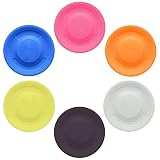 Frisbee 6 Stück Flying Disc Fliegende Spiel Mini Frisbee Wurfscheibe Silikon Kleine Frisbeescheibe Sport Frisbee Für Erwachsene Kinder Hund Outdoor Beach Sports Schwarz Weiß Gelb Rot Blau Orange