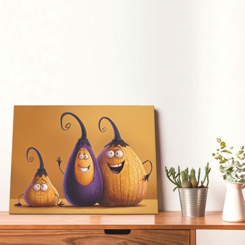 Peinture murale Aubergine surprise tableau d'art chic 30x40 - 6