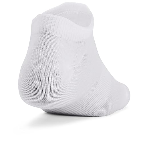 Calcetines Under Armour UA Essential No Show blancos de algodón ligero talla grande pack de 3 2