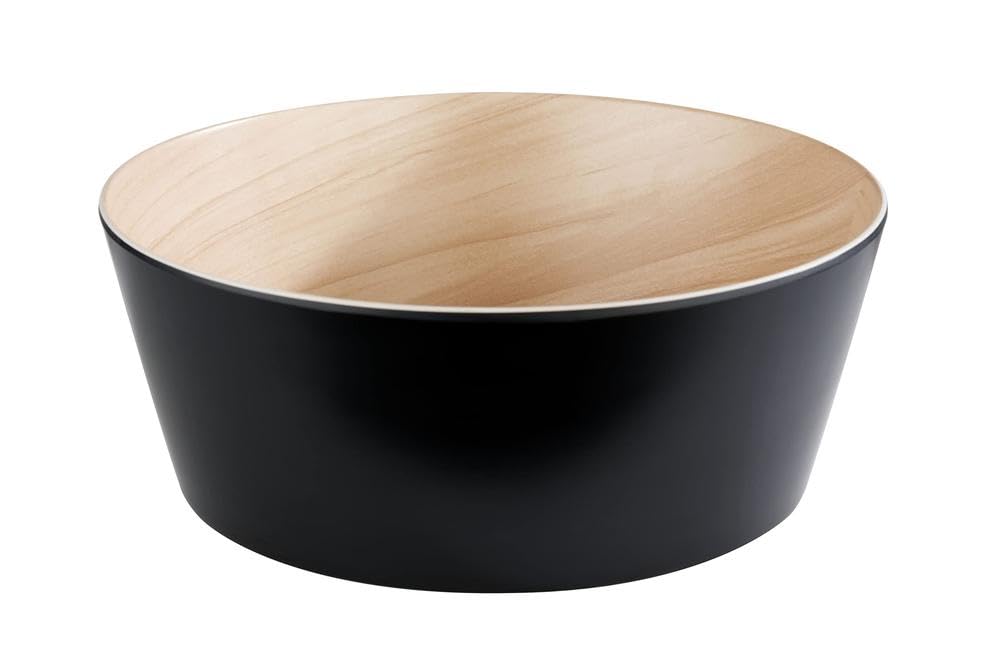 APS Bol Frida, Bol en mélamine, Ø 26,5 cm, hauteur 10,5 cm, beige/noir, pour une capacité de 3,4 litres