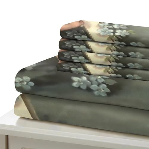 Housse de couette lit simple 140x200cm en microfibre imprimée 3D
