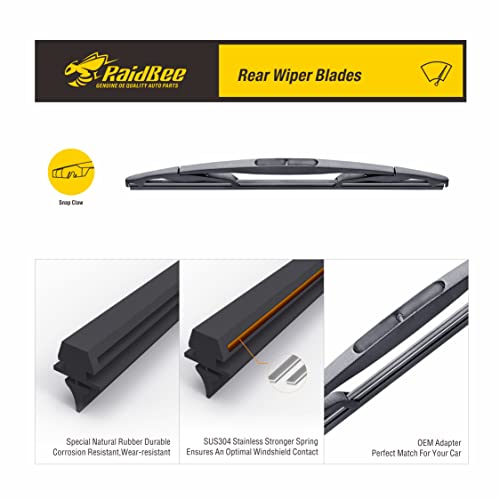 Raidbee Rear Wiper Blades,12 Inch Automotive Replacement For Chevrolet Tahoe 2014-2007,Ford Escape 2012-2008,Ford Flex 2019-2009 Back Windshield Wiper Blades(12-E)*2 #TOP3