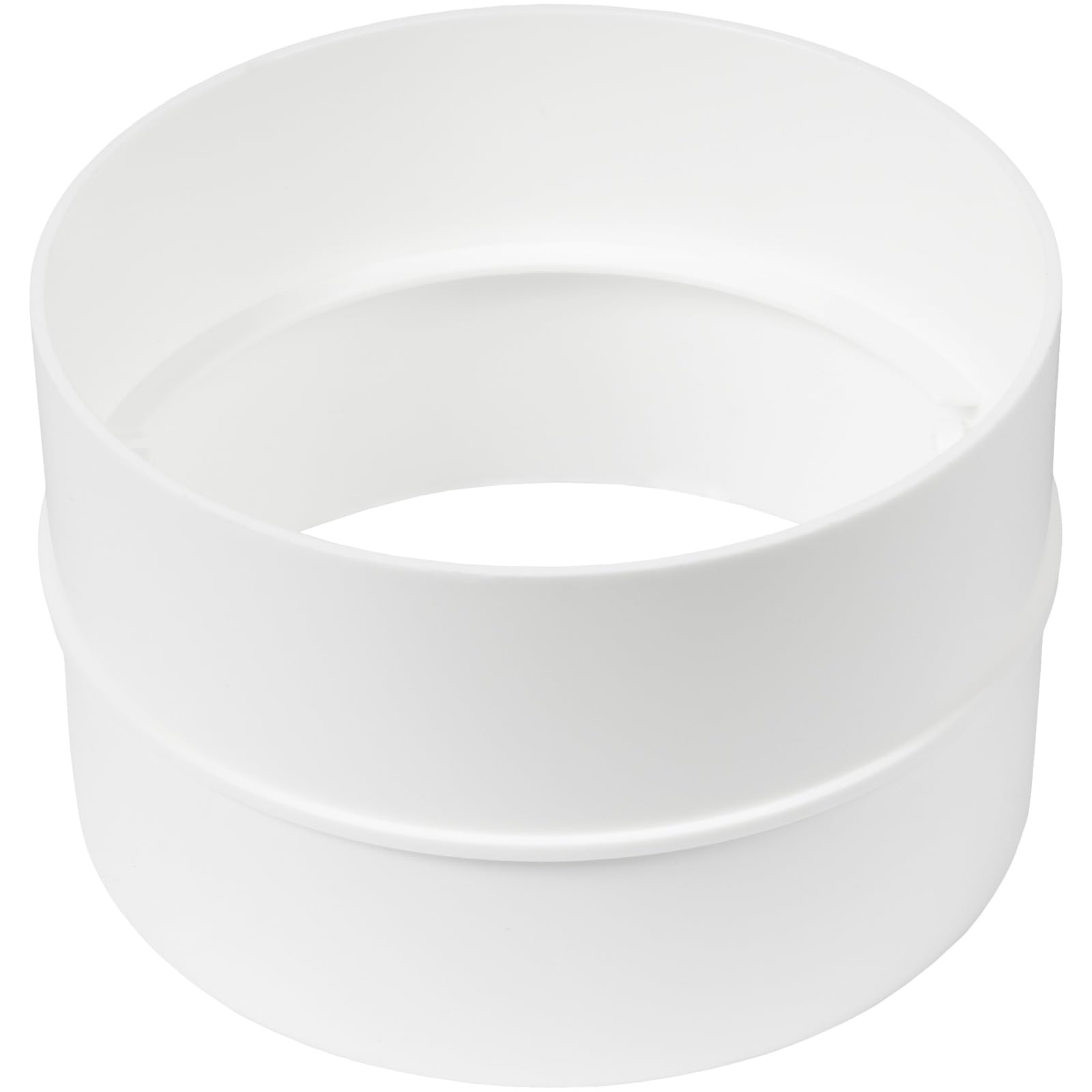 Repa Market Paquete de 2 conectores de tubo de 125 mm para manguera de aire, redondos, flexibles, para conectar tuberías, blanco