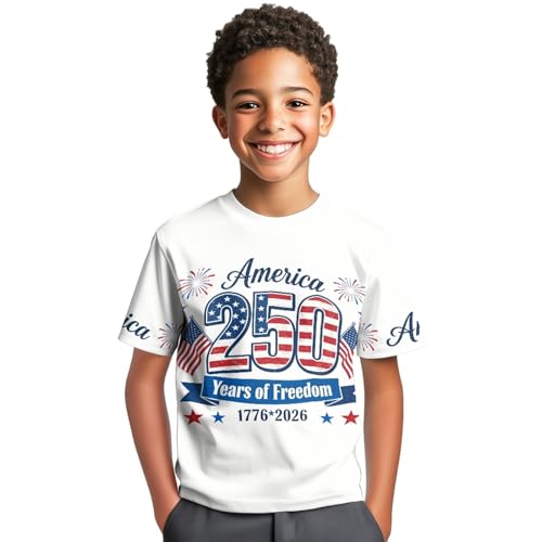 Image of Kids Graphic T-Shirt Boys Girls Novelty Tees Top Short Sleeve Shirts Summer Blouses 3-16