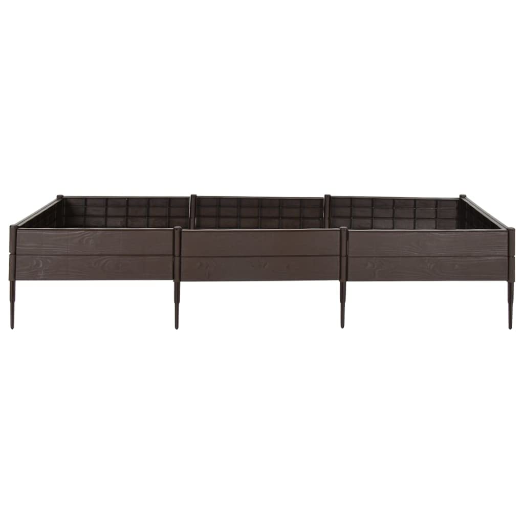 Muebles, cama de jardín elevada de polipropileno de 120 x 120 x 20 cm