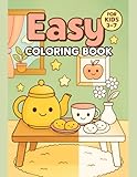 Easy Cozy Corner Coloring Book for Kids Ages 3-7 – Fun Relaxing Illustrations – 110 Pages: features bold lines, simple shapes, and single-sided pages to prevent bleed-through—perfect for creative fun