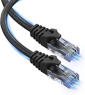 Ultra Clarity Cables Ethernet Cable Cat6 1.8M/6ft [2Pack] High-Speed 10Gbps LAN Cable with Gold Plated RJ45 Connector for Router, Modem, PC, Switches, Hub, Laptop, Black & Blue