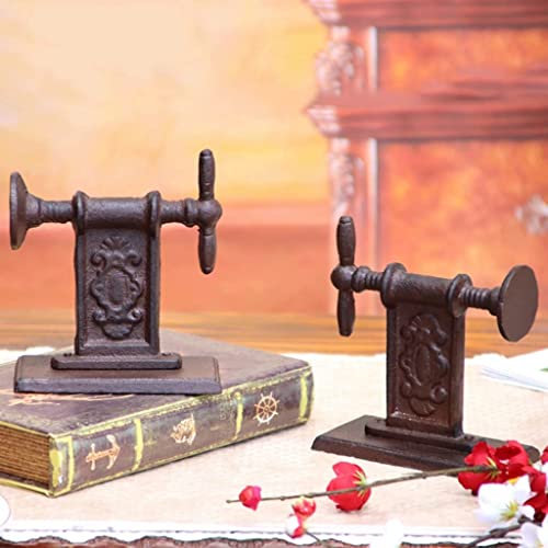 Suportes de livros de válvula de água, extremidades de livro exclusivas para prateleiras, estilo ind