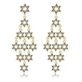 【Hanukkah Earrings for Women】: Dust off your Dreidel and prepare to spend quality time with your loved ones–Hanukkah is already around the corner! Our Hanukkah earrings feature many mini star of David or Menorah charms linking together, combining a b...