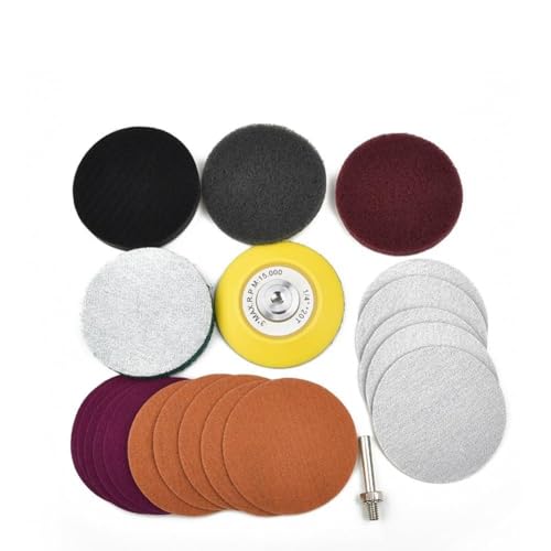 Wodsty Kit fai da te per ripristino fari auto, 7,6 cm, con cuscinetti lucidanti e dischi abrasivi, per trapano, riparazione e lucidatura delle luci dell'auto