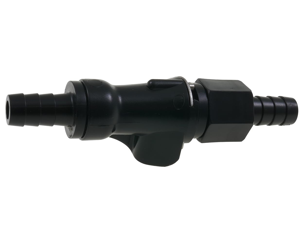 Raccord pour tuyau Essence Noir 8 mm | Fermeture automatique, plastique résistant à l'essence, environ Débit de 4,9 mm, partie mâle et femelle, tuyau de 8 mm