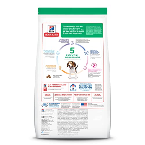 Hill's Science Diet Puppy Chicken Meal & Brown Rice Recipe Dry Dog Food, 27.5 lb. Bag - Image 3