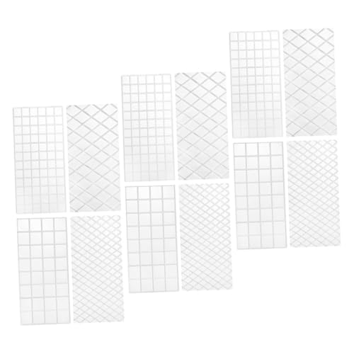 VALICLUD 12 Moldes De Fondant Para Tartas: Herramientas Profesionales Con Textura De Rejilla Para Hornear Chocolate Y Repostería - Herramientas Para Decorar Tartas De Fiesta