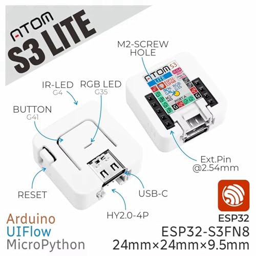ATOMS3 Lite ESP32S3 Dev Kit x3 : contrôleur programmable IoT miniature