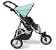 Bayer Chic 2000 - Puppenwagen Leon, Jogging Buggy, Puppenjogger für Kinder von 4 bis 8 Jahren, Melange dunkelgrau, Mint, 75 x 40 x 73.5 cm