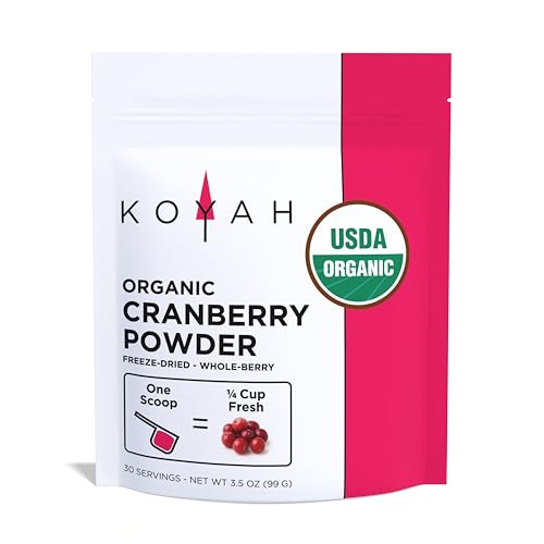 KOYAH - Organic Cranberry Powder Freeze-Dried: 30 Servings