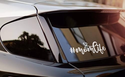 Image of Miarita 2X Mom Life Car Decal, Rearview Mirror Sticker, Car Stickers and Decals for Women, Cute Car Stickers, Mirror Decals, Mothers Day Gifts for Her (Mom Life Car Window)