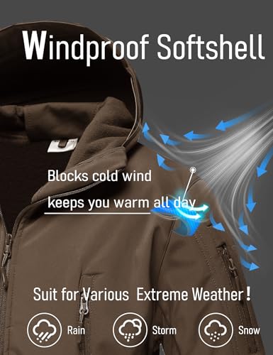image for MAGCOMSEN Men's Jacket Tactical Performance Waterproof Softshell Jacke