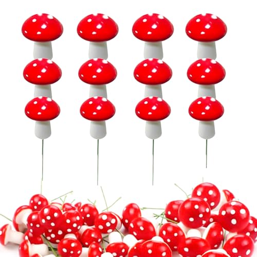 Sctmda Pilze Deko 30 Stück Gartenpilze Blumentopf Pilz Dekoration...