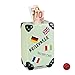 Produktbild Relaxdays Spardose Urlaub, Koffer, mit Flaggen, Urlaubskasse, Reisekasse, Sparbüchse, HxBxT: 14,5 x 9,5 x 5 cm, creme
