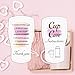 PLIGREAT 100 Pack Tumbler Cup Cards, Cup Care Instructions Cards Tumbler Care Cards Thank You Cards for Small Business Online Shop Boutique Cup Shop Package Insert Cards, Watercolor Pink
