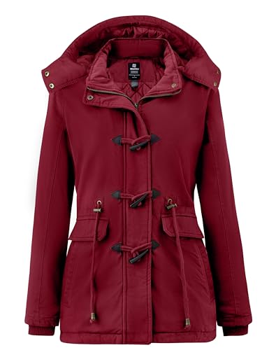 wantdo Women's Winter Thicken Jacket Cotton Coat with Removable Hood
