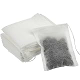 Teefilterbeutel, 400pcs Einweg leere Teebeutel, Wattestäbe Dachstring -Siegel Infuser für Zuhause, Teehaus, Geschenke