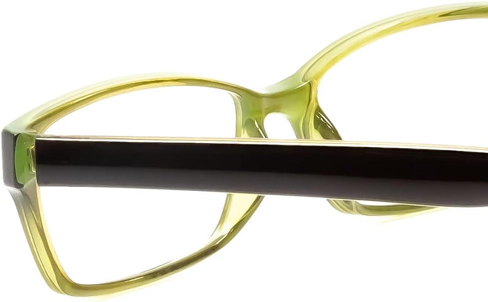 Calabria Soho 1020 in Black-Green Designer Reading Glass Frames ; Demo Lens