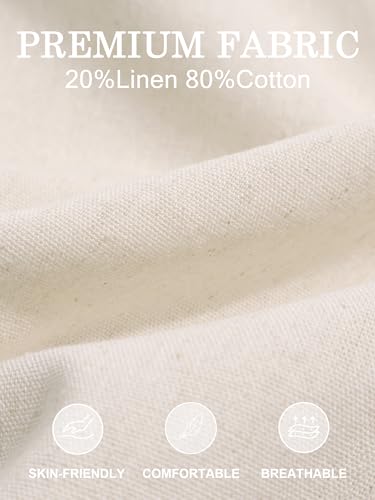 PLEPAN Men's Linen Pants Elastic Waist Drawstring Casual Summer Beach Lightweight Yoga Trousers Loose Fit4