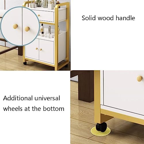 Movable Salon Trolley with Drawers - Portable Storage Cabinet for Barber & Spa Equipment Organization, Professional Hair Styling Station, Rolling Cart for Beauty Essentials