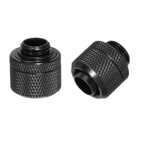 Raccord de tuyau G1/4 étanche uxcell 22x23mm connecteur anti-fuite watercooling noir