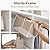 StorageWorks Storage Bins, Fabric Storage Bins for Shelves, Large Storage Baskets with Metal Frame, Closet Baskets and Bins with Handles, Brown and Beige, 2-Pack