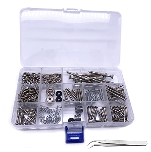 Comparativas de Tipos de pinzas electricas que puedes comprar esta semana. 31 Jiayouy - Juego de tornillos de montaje para guitarra eléctrica, 268 piezas, 9 tipos, kit de tornillos para guitarra eléctrica, pickup, golpeador, sintonizador, interruptor,...