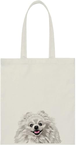 Vista 79 de WIRESTER Bolsa de lona para mujeres y niñas, bolsa de playa, comestibles y viajes, lindo perro