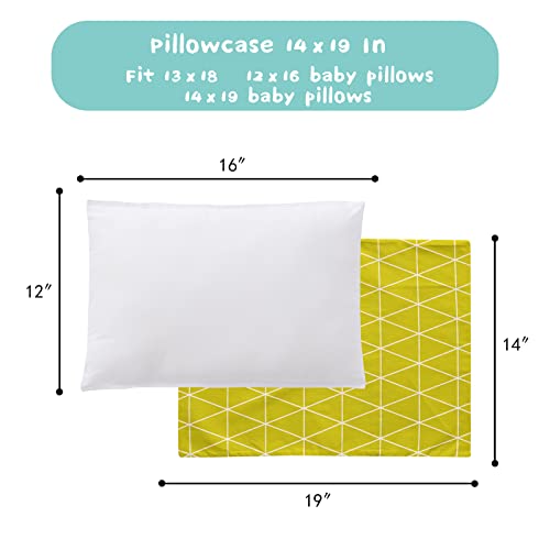 Gina Era Toddler Pillowcase,(2 Pack) 100% Cotton Pillowcase, Size:14*19 Inch,Fits Kids Pillows Sized 13 X 18 Or 12 X 16 - Machine Washable (Style1) #TOP3