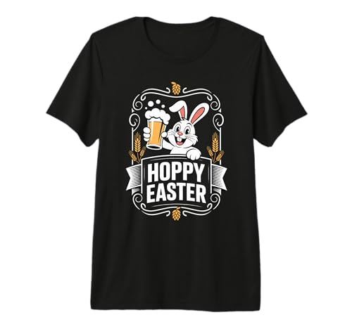 Hoppy Easter Funny Bunny Beer Lover Gifts Premium Tri-Blend T-Shirt