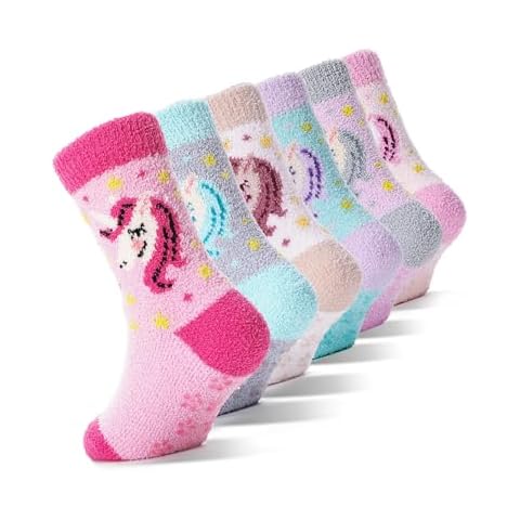 Girls Kids Toddler Fuzzy Slipper Socks Cover