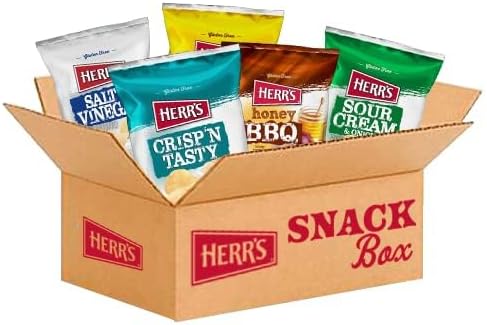 Herr’s Potato Chips, Variety Pack, Gluten Free Snacks, 1oz Bag (36 Count)