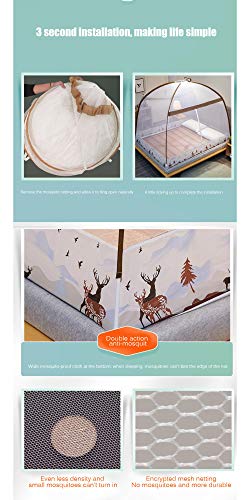 Mosquitera plegable emergente de 1,8 x 2 m para cama y camping 5