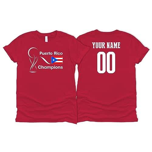 Puerto Rico National Soccer Team Tshirt with football flag