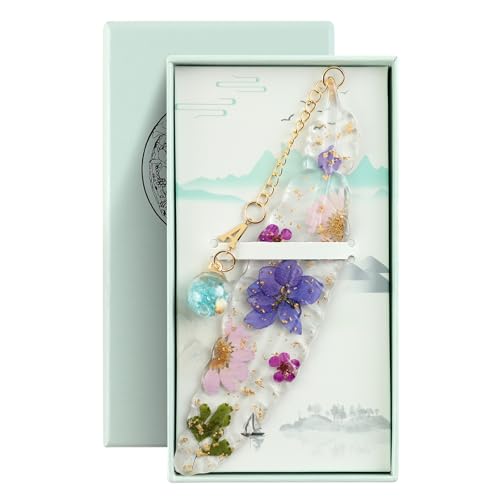 MHwan Marcapaginas Personalizado, con Motivos Florales y de