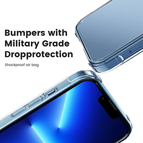 Mkeke For Iphone 13 Pro Case Clear, Slim Phone Cases For Apple Iphone 13 Pro With Protective Bumper [Military Grade Protection] [Not Yellowing] #TOP4