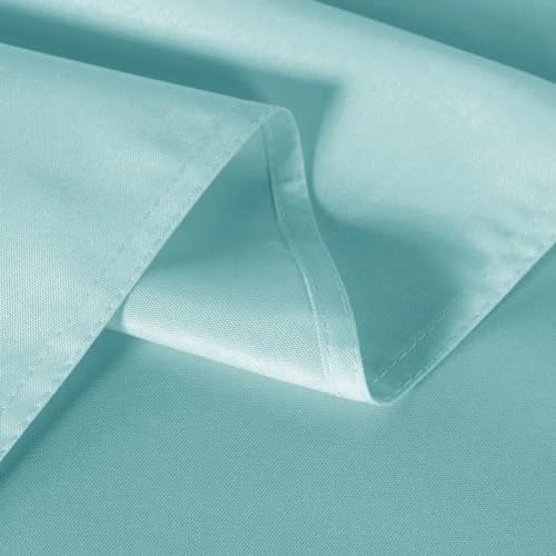 Image of sancua 6 Pack Turquoise Tablecloth 60 x 102 Inch, Rectangle Table Cloth for 6 Feet Tables - Stain and Wrinkle Resistant Washable Polyester Table Cover for Dining Tables, Buffet Parties and Camping