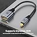 biaze 8K Mini DisplayPort to DisplayPort 1.4 Adapter - Male to Female, 32.4Gbps 8K@60Hz Bi-Directional Mini DP to DP Converter for Gaming Laptop, MacBook, iMac, Monitor, VR(2 Pack)